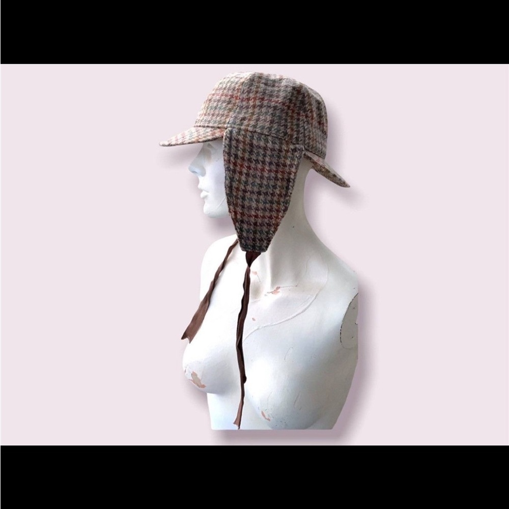 Vintage Hat Wool Plaid Men’s Sherlock Cap